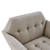 Mid - Century Lounge Chair With Button Tufting - Light Gray