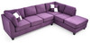 Malone - Sectional - Purple