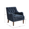 Button Tufted Accent Chair Vintage - Navy