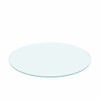 20" Round Tempered Glass Table Top Clear Glass 1 / 4" Thick Flat Polished Edge - Transparent