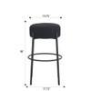 Round High Bar Stools (Set of 2), Contemporary Upholstered Dining Stools For Kitchens, Coffee Shops And Bar Stores