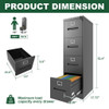 Premium Drawer File Cabinet With Lock, Metal Vertical Design, A4 Legal / Letter Size