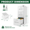 Premium Drawer File Cabinet With Lock, Metal Vertical Design, A4 Legal / Letter Size