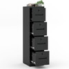 Modern 4 Drawer Metal Vertical Filing Cabinets With Lock For Home Office, Steel Construction, Letter / Legal / A4 / F4 Size - Brushed Nickel