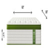 12" Queen Hybrid Mattress With Gel Memory Foam & Pocket Springs - Green