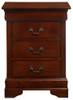 Louis Phillipe - 3 Drawer Nightstand - Cherry