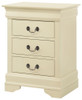 Louis Phillipe - 3 Drawer Nightstand - Beige