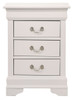 Louis Phillipe - 3 Drawer Nightstand - White