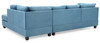Malone - Sectional - Aqua