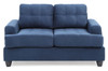 Chic Transitional Loveseat - Navy Blue