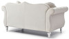 Elegant Flared Arm Loveseat - Ivory