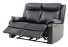 Sleek Contemporary Love Seat - Black