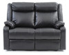 Sleek Contemporary Love Seat - Black