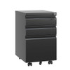 Metal Drawer Mobile File Cabinet With Lock For Home Office Organizer