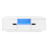 Modern High Glossy Rectangle Coffee Table With 16 Color LED Lights For Living Room