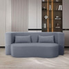 2 In 1 Convertible Full Size Folding Loveseat Couch With Soft Teddy Fabric
