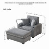 Comfy Corduroy Oversized Chaise Lounge Chair With Ottoman And Storage