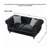 Chesterfield 3 And 2 Seater Velvet Upholstery Sofa With Roll Armrest & Nailhead Fabric Couch