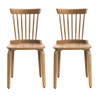 Solid Wood Slat Back Windsor Chair (Set of 2)