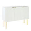 Modern Simple & Luxury Style Sideboard Particle Board & Board Cabinet With Gold Metal Legs & Handles, Adjustable Shelves For Living Room, Dining Room