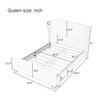 High Headboard Wingback Linen Upholstered Bed