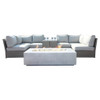 Weather Resistant Rattan Wicker 4 Person Outdoor Lounge Set With Cushions - Gray Mix