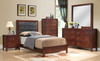 Queen Bed Transitional Elegant - Cherry