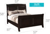 Full Bed Stylish Transitional - Cappuccino