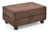 Chic Contemporary Ottoman - Chocolate