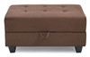 Chic Contemporary Ottoman - Chocolate