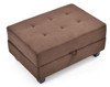 Chic Contemporary Ottoman - Chocolate