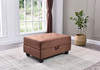 Chic Contemporary Ottoman - Chocolate