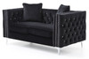 Modern Track Arm Loveseat - Black