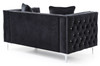Modern Track Arm Loveseat - Black