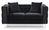 Modern Track Arm Loveseat - Black