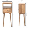 Nightstand With Open Slot - Oak Nightstand With Open Slot - Oak