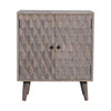 Mini Pineapple Carved Cabinet - Gray