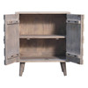Mini Pineapple Carved Cabinet - Gray