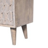 Mini Pineapple Carved Cabinet - Gray