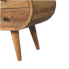 Circular Media Unit With 2 Open Slots - Oak