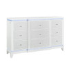 Adalid - Queen 5 Pieces Bedroom Set With LED Lights And Glittered Detailing - White