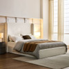 Carmen - King Upholstered Wingback Bed Frame With High Headboard - Ivory