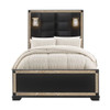 Lively - King Bed With Lamps And Glitter Detail - Black