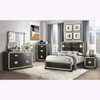 Lively - King Bed With Lamps And Glitter Detail - Black