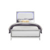 Almera - 5 Pieces Full Bedroom Set With LED Lit Headboard And Glitter Detailing - White