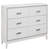 Almera - 5 Pieces Full Bedroom Set With LED Lit Headboard And Glitter Detailing - White