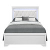 Shaker - Full Bed With LED Lighting And Crystal Inspired Tufted Headboard - White