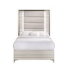 Star - King 5 Pieces Bedroom Set Design With LED - White