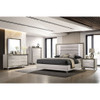 Star - King 5 Pieces Bedroom Set Design With LED - White