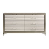 Star - King 5 Pieces Bedroom Set Design With LED - White